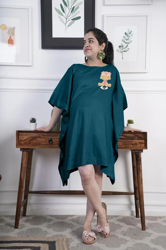 Teal Rayon MaternityKaftan - BabyBanner