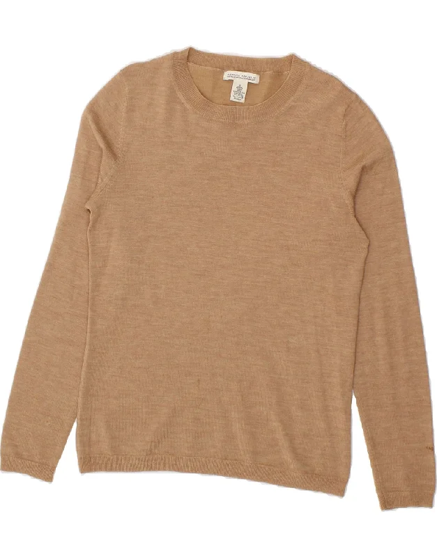 BANANA REPUBLIC Womens Crew Neck Jumper Sweater UK 10 Small Beige