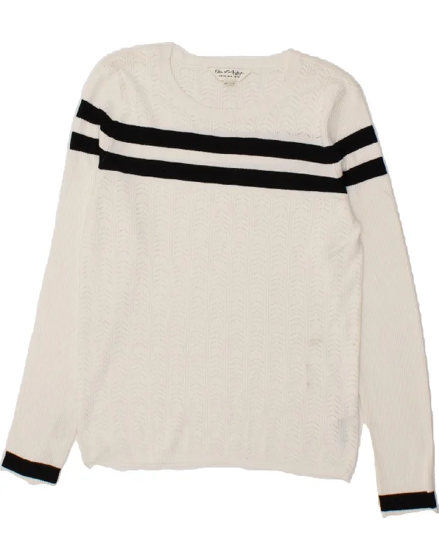 MISS SELFRIDGE Womens Crew Neck Jumper Sweater UK 14 Large Off White