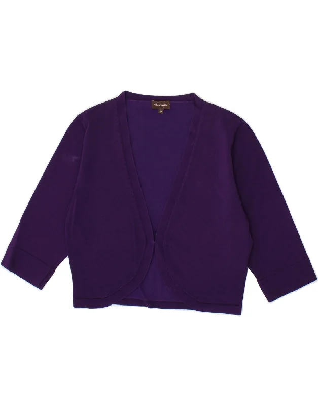 PHASE EIGHT Womens Bolero Jumper UK 10 Small Purple Nylon