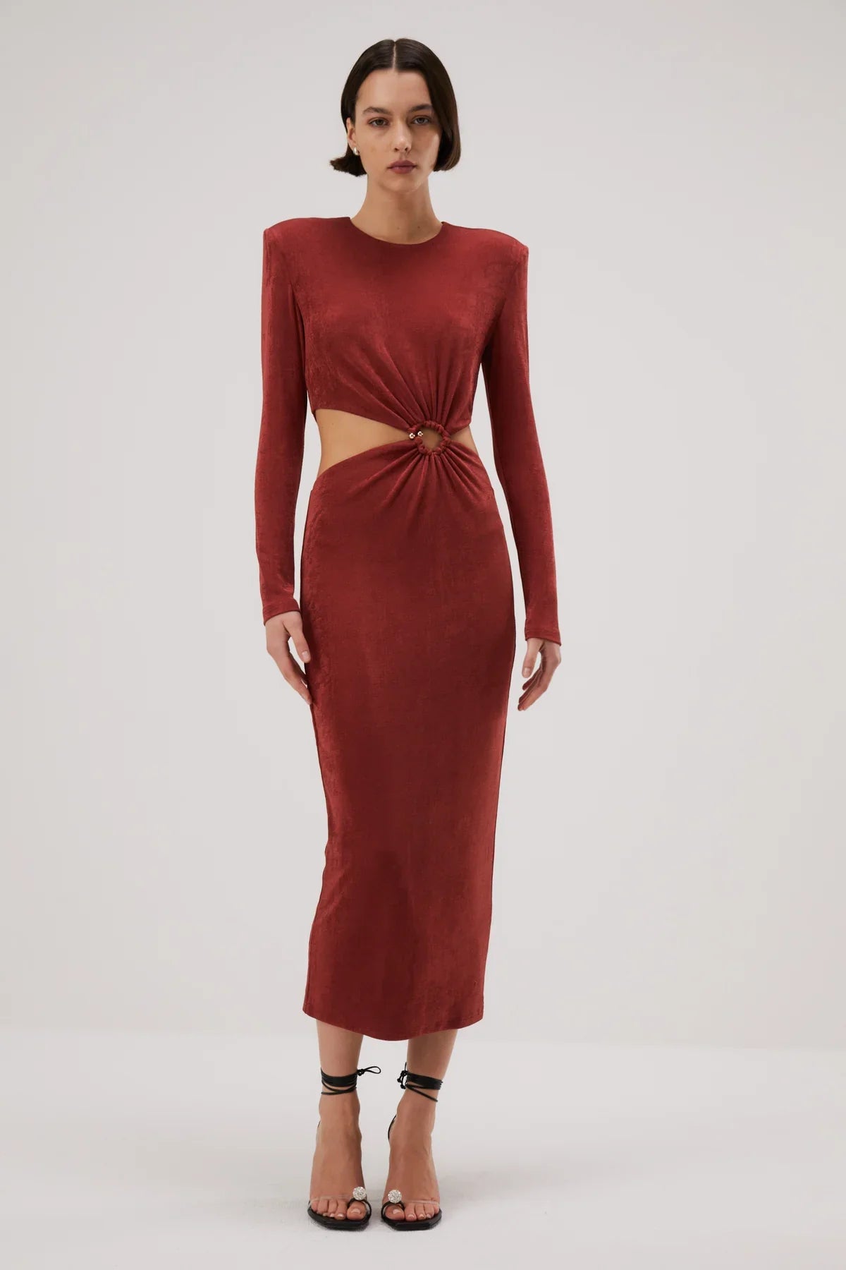 Misha Beatriz Slinky Jersey Midi Dress - Henna