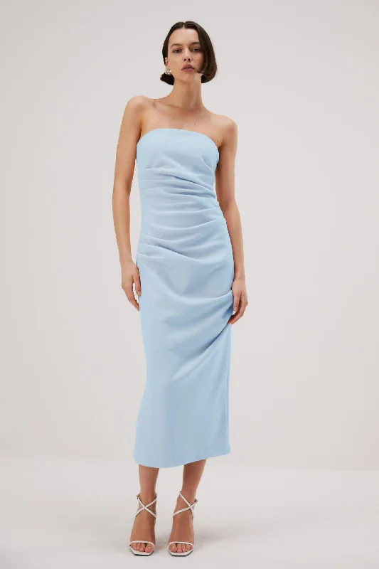 Misha Calandra Midi Dress - Sky Blue