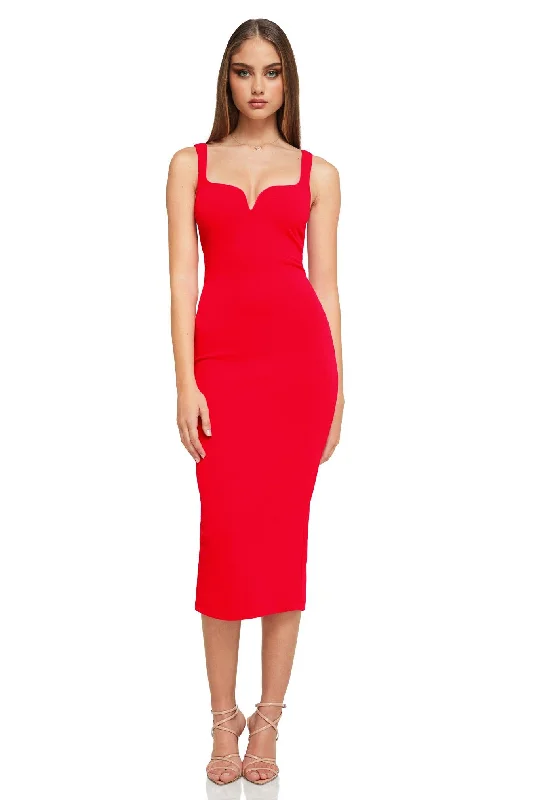 Nookie Romance Midi Dress - Red