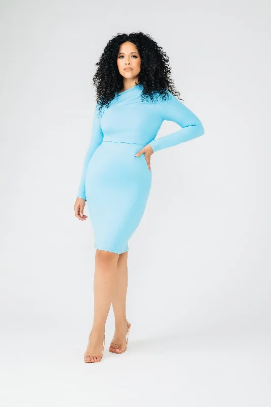 Bianca Ponte Knit Dress Long Sleeve