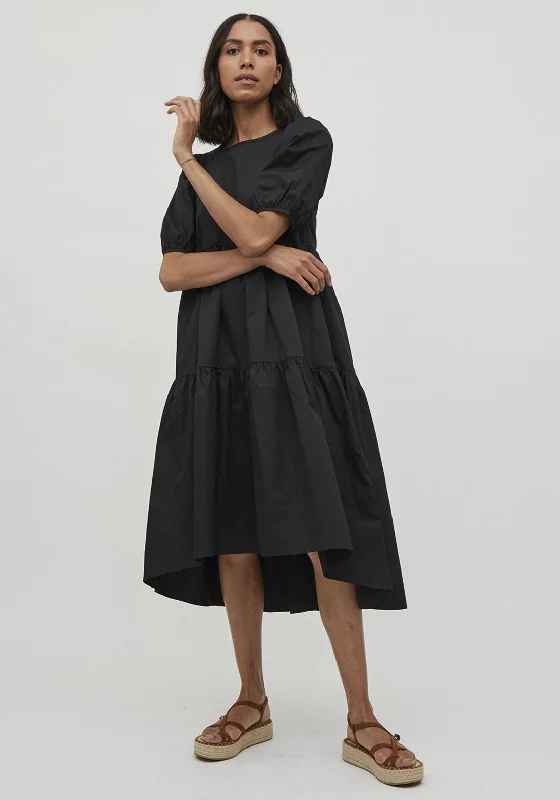 Vila Donna Long Smock Dress, Black