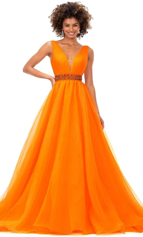 Ashley Lauren 11305 - Embellished Waist Ballgown