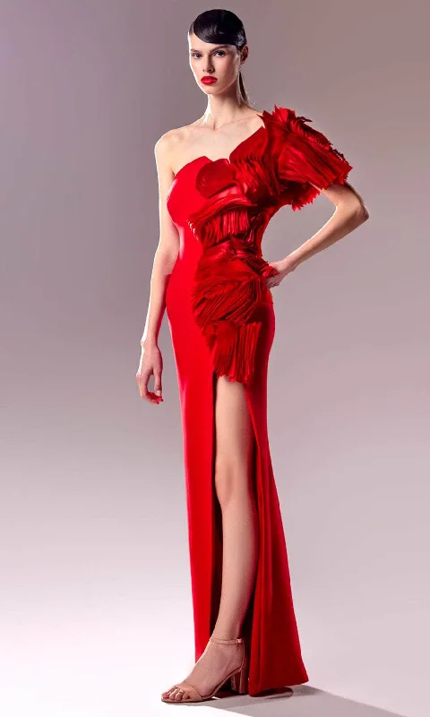 MNM Couture G1612 - One Shoulder 3D Organza Gown