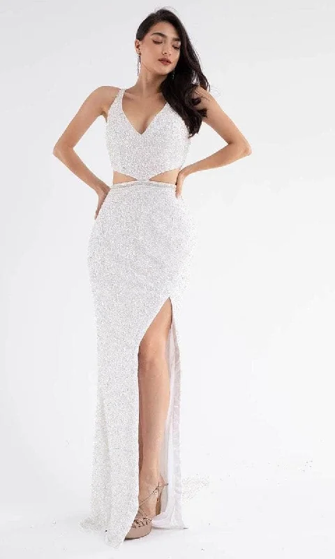 Primavera Couture - Primavera Couture - 3744 Fully Sequined Sleeveless Long Gown