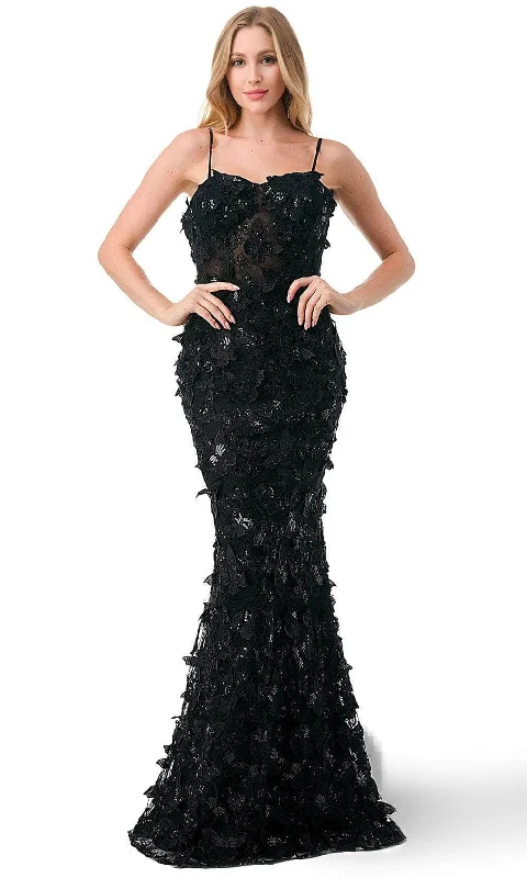 Aspeed Design L2801F - Butterfly Applique Prom Dress