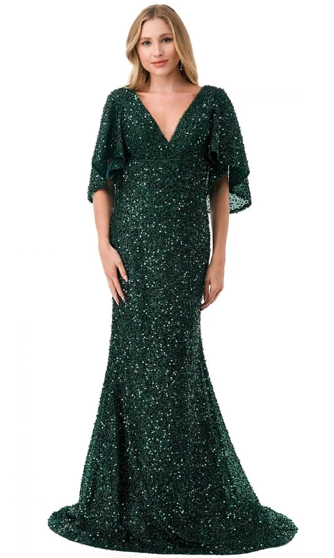 Aspeed Design M2751T - V-Neck Mermaid Evening Gown