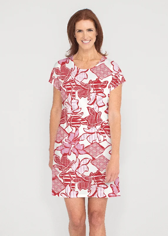 Aztek Sail Red (8117) ~ Lucy Tee Dress