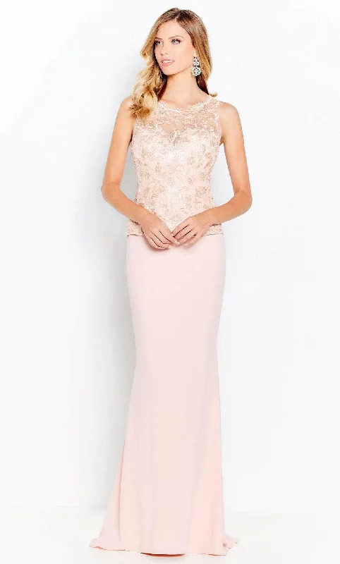 Cameron Blake 120606 - Illusion Bateau Sheath Formal Gown