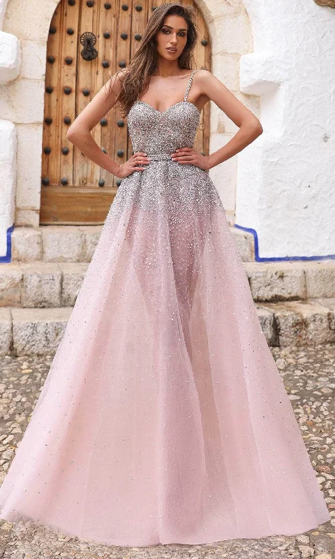 Chic and Holland AR330281 - Embellished A-Line Prom Gown