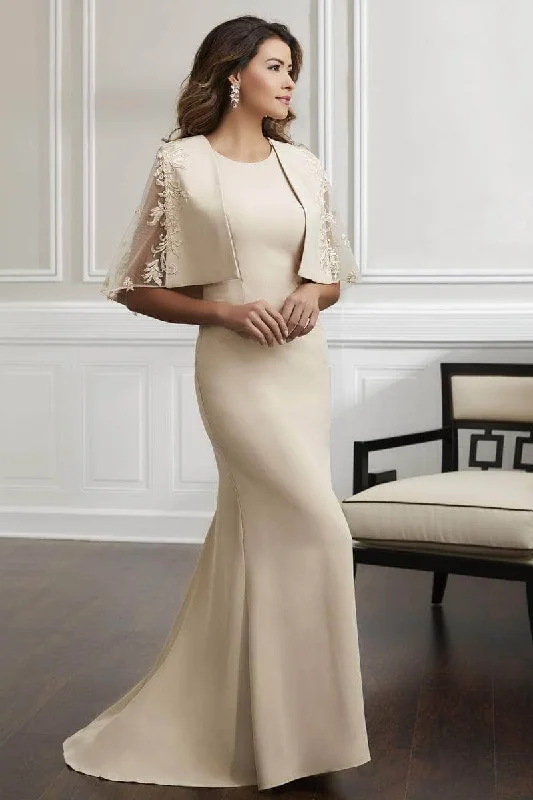 Christina Wu Elegance 17909 - Sleeveless Evening Dress with Cape