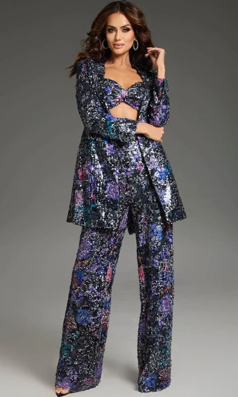 Jovani 25750 - Blazer Spaghetti Strap Pant Suit