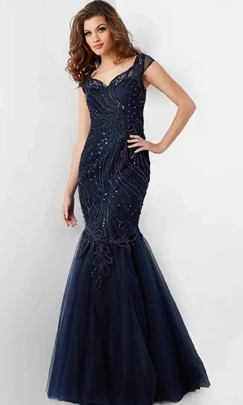 Jovani 25850 - Embellished Cap Sleeve Prom Gown