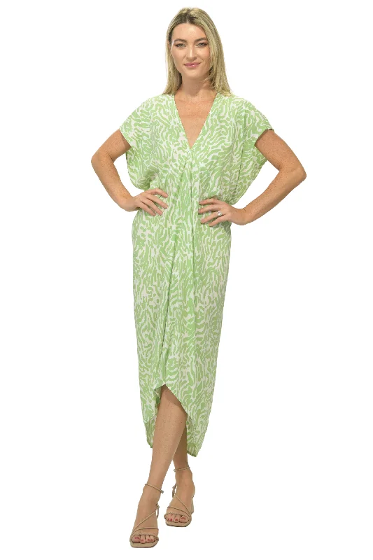 Santorini Kaftan / Green Zebra