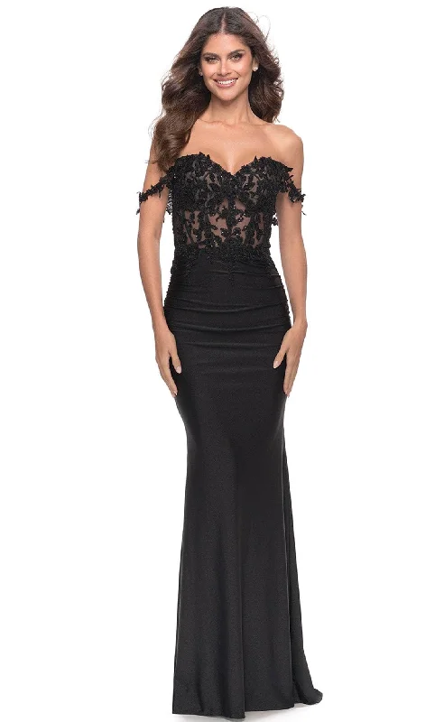 La Femme 31314 - Sweetheart Trumpet Evening Gown