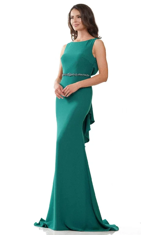 Marsoni by Colors MV1250 - Beaded Illusion Back Evening Gown