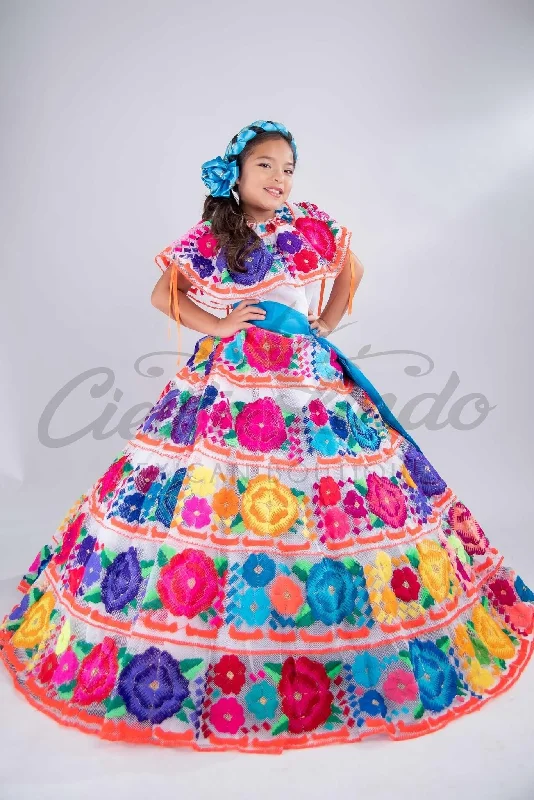 Mexican Chiapaneca White Dress