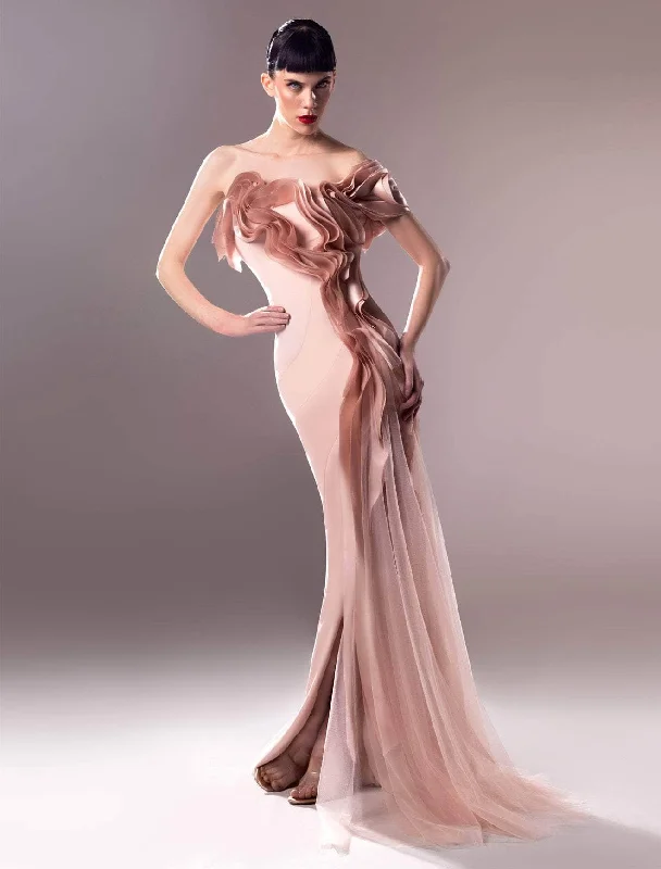 MNM Couture G1622 - Ruffle Accent Evening Gown