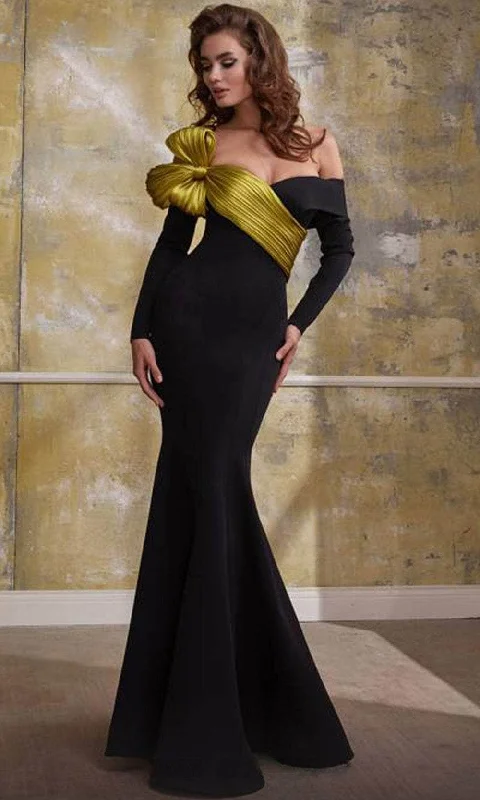 MNM Couture N0566 - Textured Bow Evening Gown