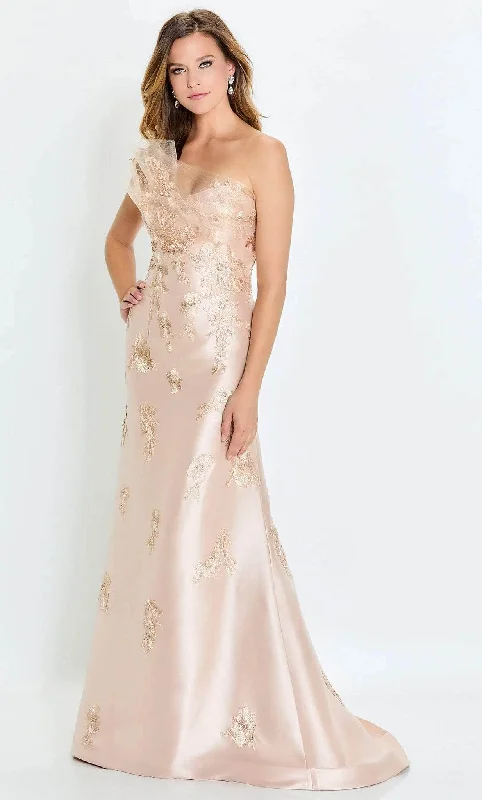 Montage by Mon Cheri M520 - Applique Embellished Trumpet Formal Gown