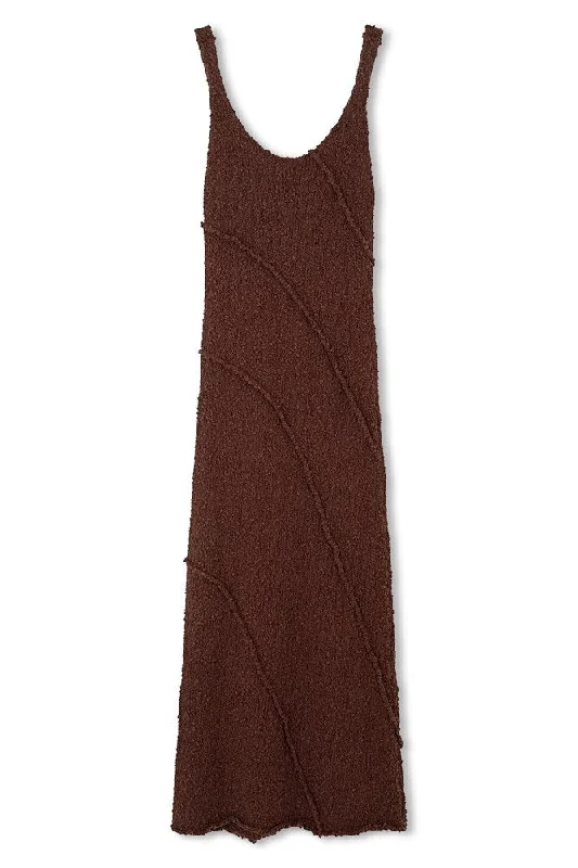 Plum Boucle Knit Dress