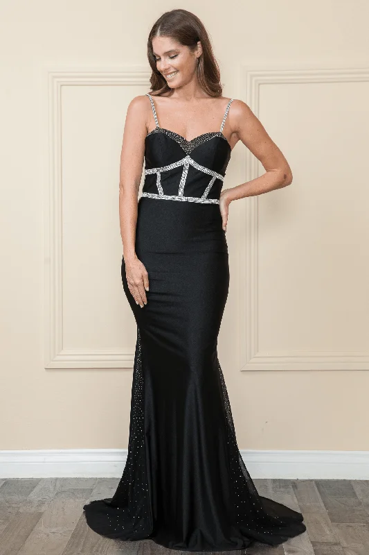 Poly USA 9124 - Trumpet Shape Sleeveless Gown