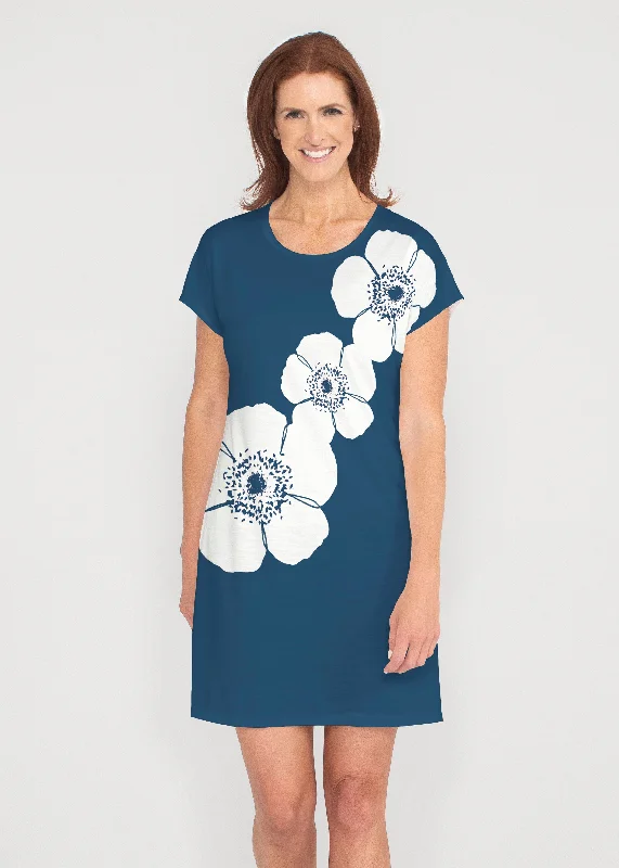 Poppy Navy (7013) ~ Lucy Tee Dress