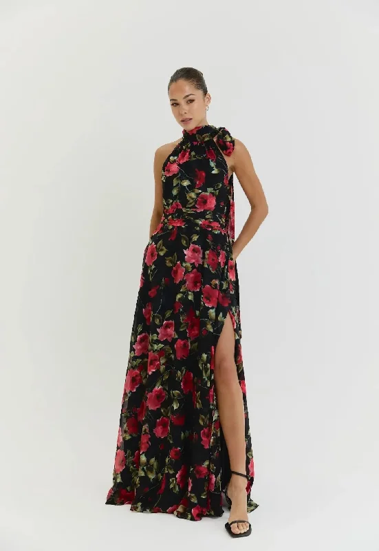 Scarlett Red Rose Dress