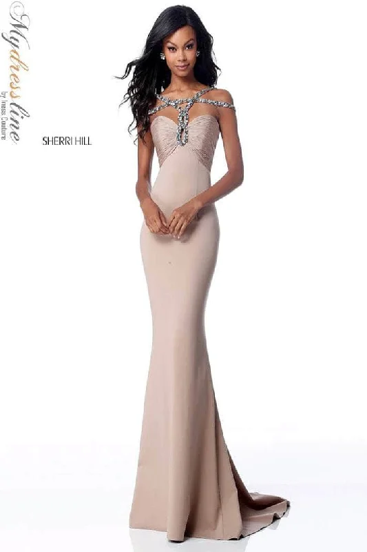 Sherri Hill 51776 - Beaded Strappy Evening Gown