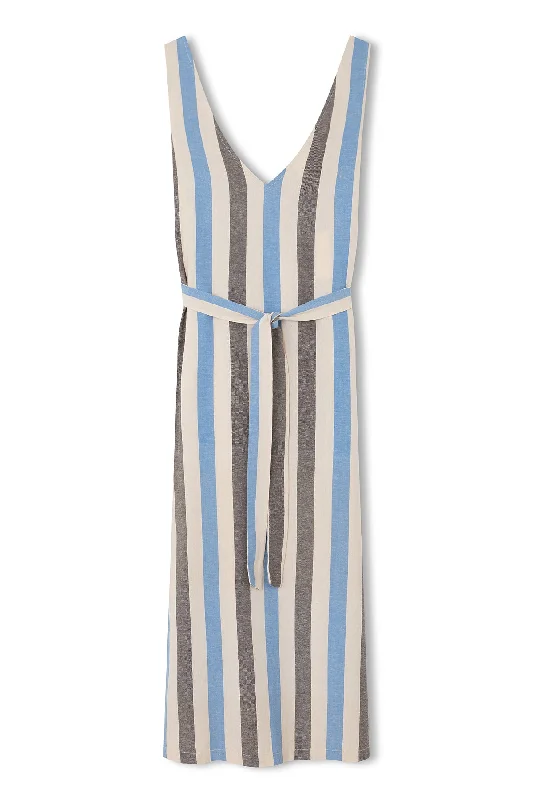 Sky Stripe Organic Cotton Blend Dress