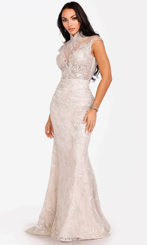 Terani Couture 231E0257 - Cap Sleeve Mermaid Evening Gown