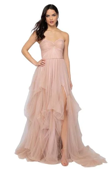 Terani Couture - Ruched Sweetheart Ruffled Dress 1912P8273