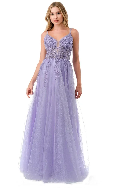 Trevi Collection L2790W - Embroidered Sleeveless Evening Gown