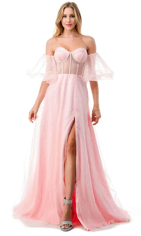 Trevi Collection L2793B - Sweetheart Illusion Corset Evening Gown