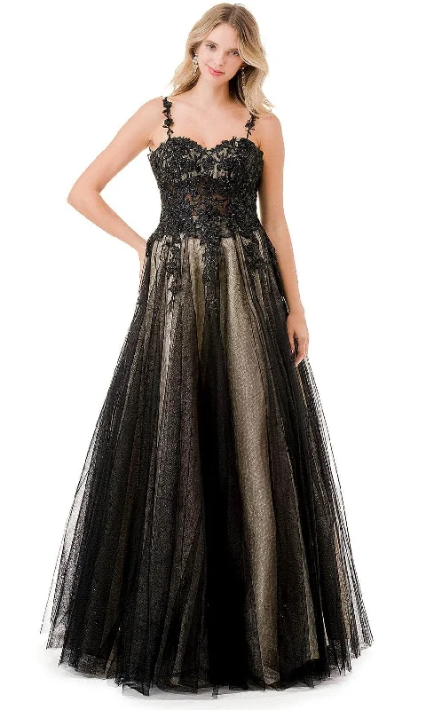 Trevi Collection L2867W - Sweetheart Neck Embroidered Prom Gown