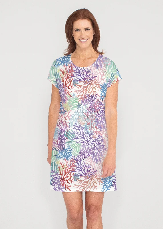 Tropic Coral (8112) ~ Lucy Tee Dress