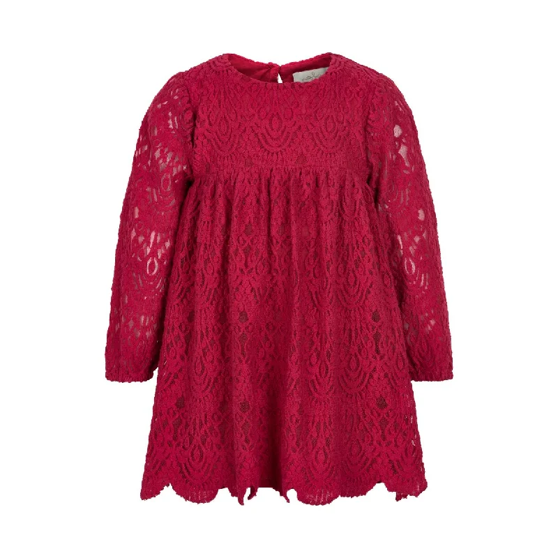 Creamie  Toddler Cromson Lace Dress