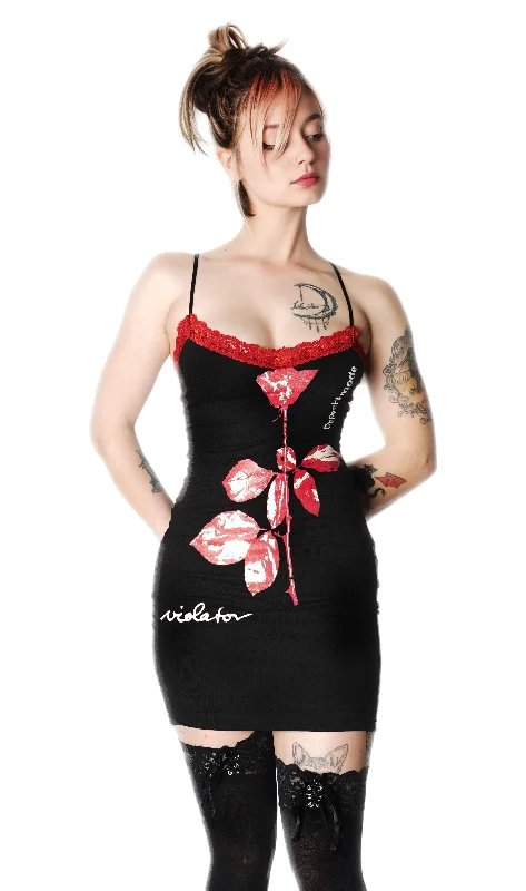 Depeche Mode Red Lace Strap Dress