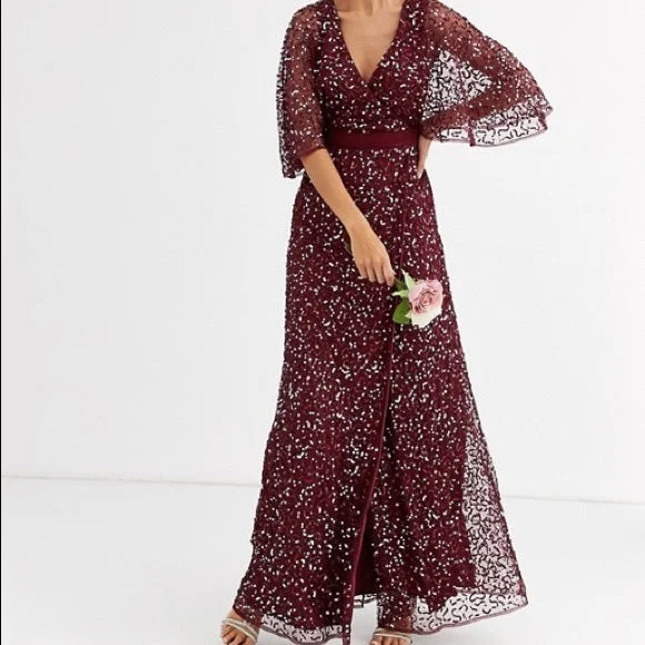 Other Maya Deluxe Sequin Wrap Dress