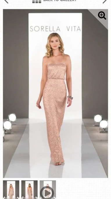 Other NEVER WORN Rose Gold Sequin Bridesmaid Dress