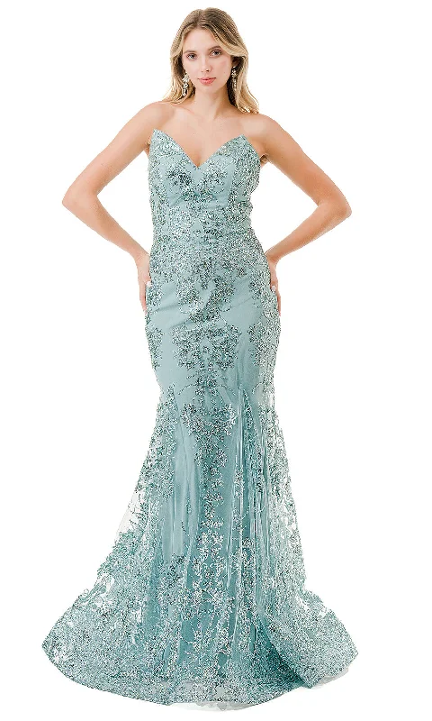 Trevi Collection L2866W - Sequin Mermaid Prom Gown