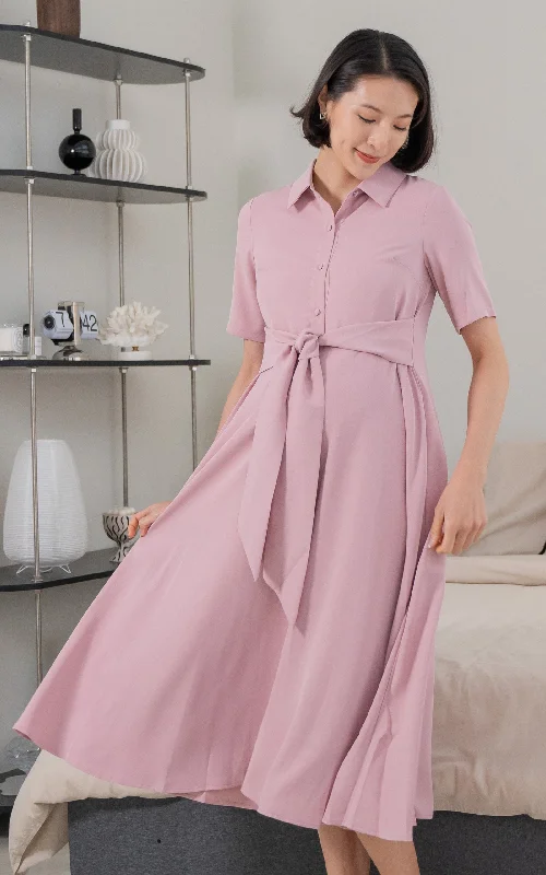 Harmony Nursing Shirtdress in Pink