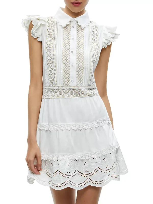 Meeko Shirt Dress In Off White